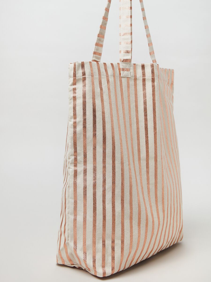 Shopping bag with striped print_1