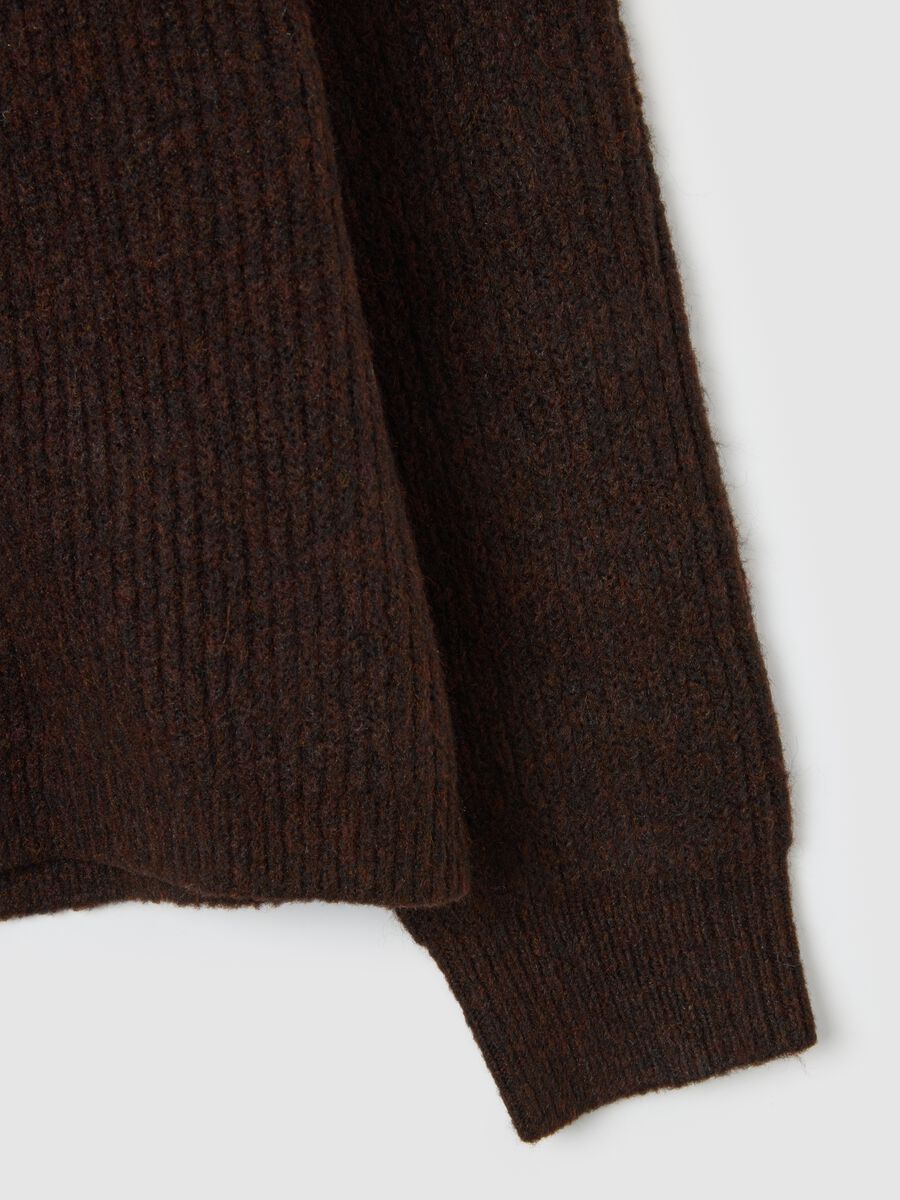 Brown oversized cardigan_5