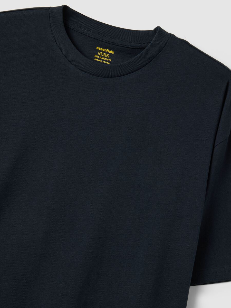 Black pure cotton relaxed fit T-shirt_5