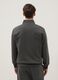 Grey regular fit cotton-blend sweatshirt with half zip_2