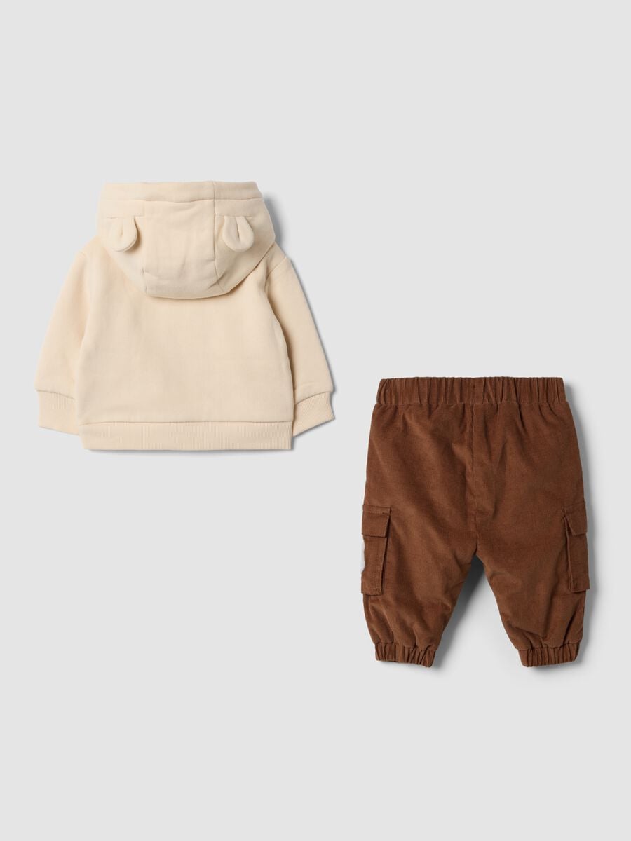 Two-piece organic cotton brown set_1