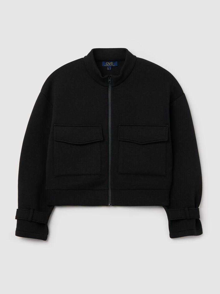 Bomber jacket with mock neck_4