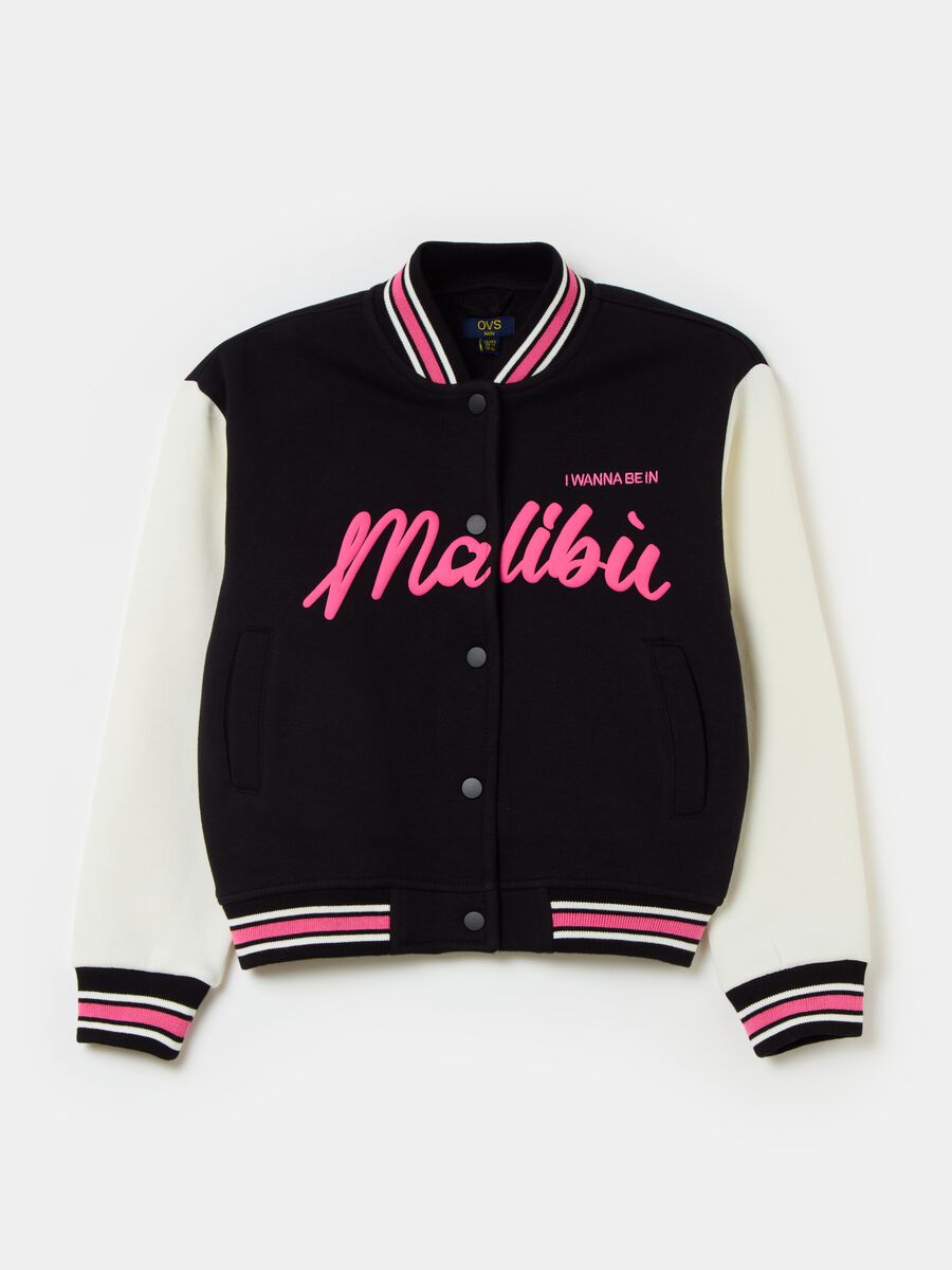 Varsity bomber jacket with print and embroidery_0