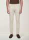 Beige Slim-Fit-Hose aus Stretch-Baumwolltwill_2