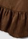 Abito marrone in tessuto elasticizzato con girocollo fitted_1
