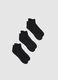 Three-pack of black cotton blend ankle sports socks, regular fit_0