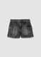 Girls&rsquo; slim-fit grey cargo denim shorts in stretch cotton_3