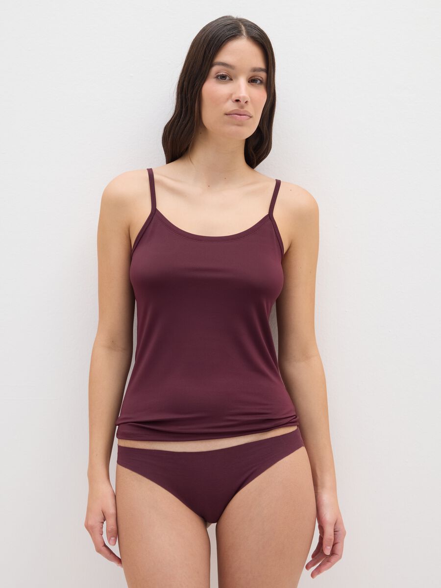 Purple stretch cotton Brazilian briefs_0