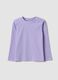 Violettes M&auml;dchen-T-Shirt aus reiner Bio-Baumwolle mit Rundhalsausschnitt_0