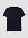 Black mercerised pure cotton regular-fit crew-neck T-shirt_0