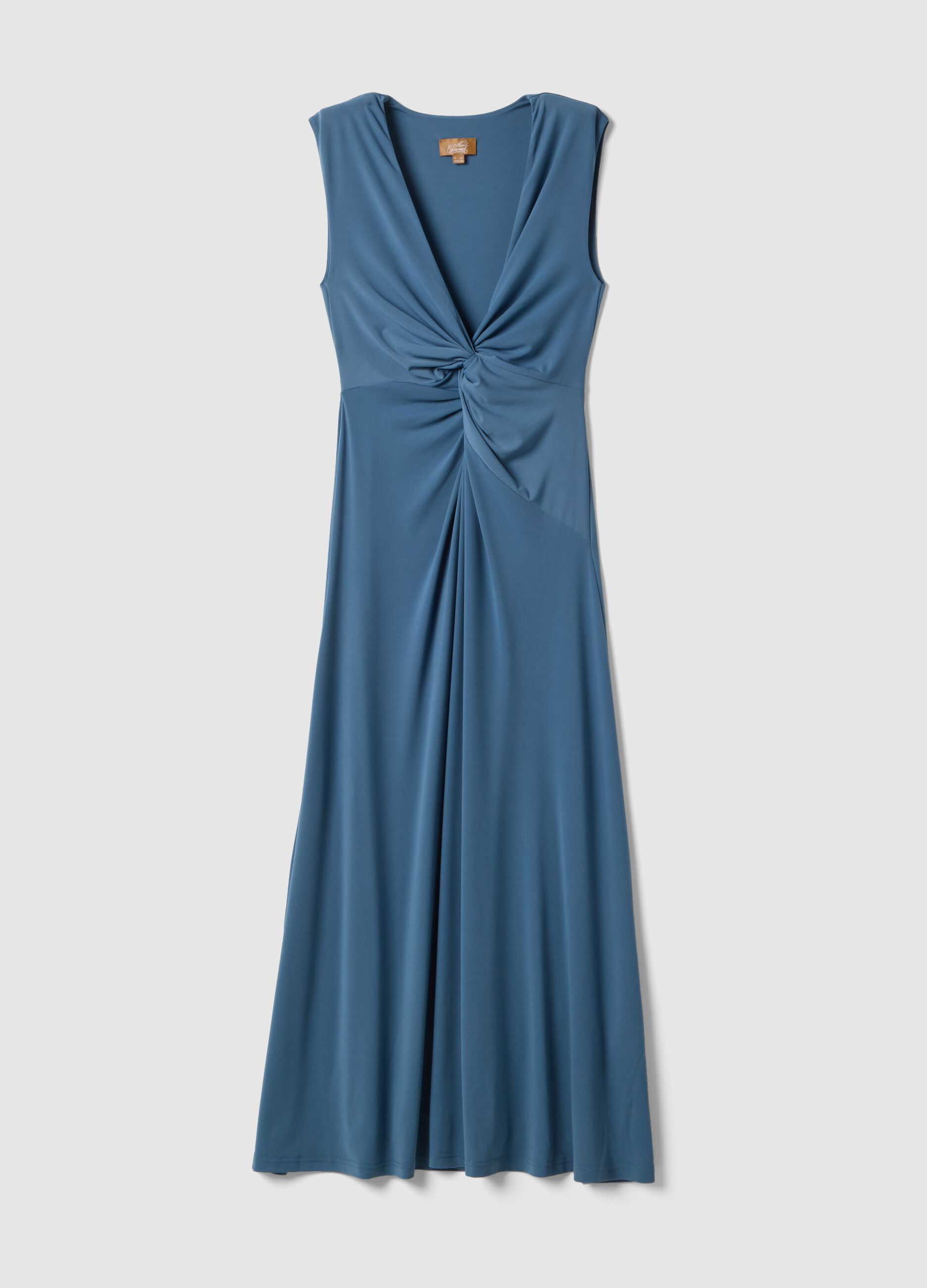 Blaues Umstandskleid aus Stretchmaterial