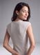 T-shirt fitted bianca in modal elasticizzato a costine ALTAVIA STUDIO_4