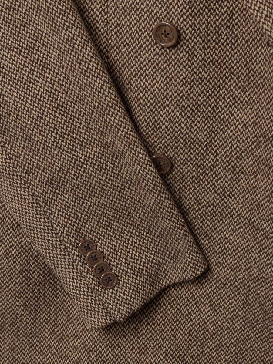 Brown Check Long Coat Regular Fit_7