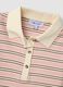Polo crop rosa in cotone elasticizzato a righe regular fit_6