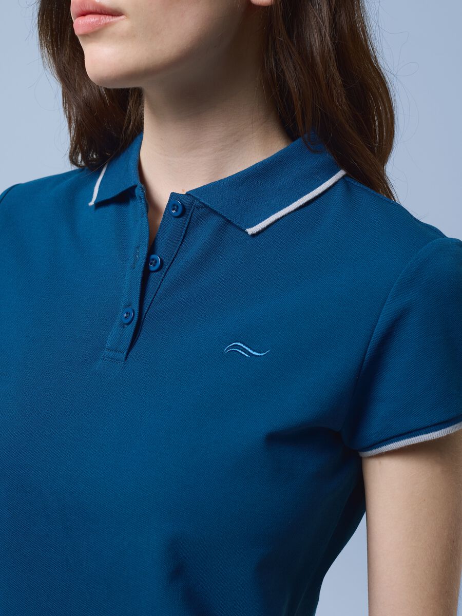 Blaues Poloshirt ALTAVIA SAILING aus Stretch-Baumwolle_2