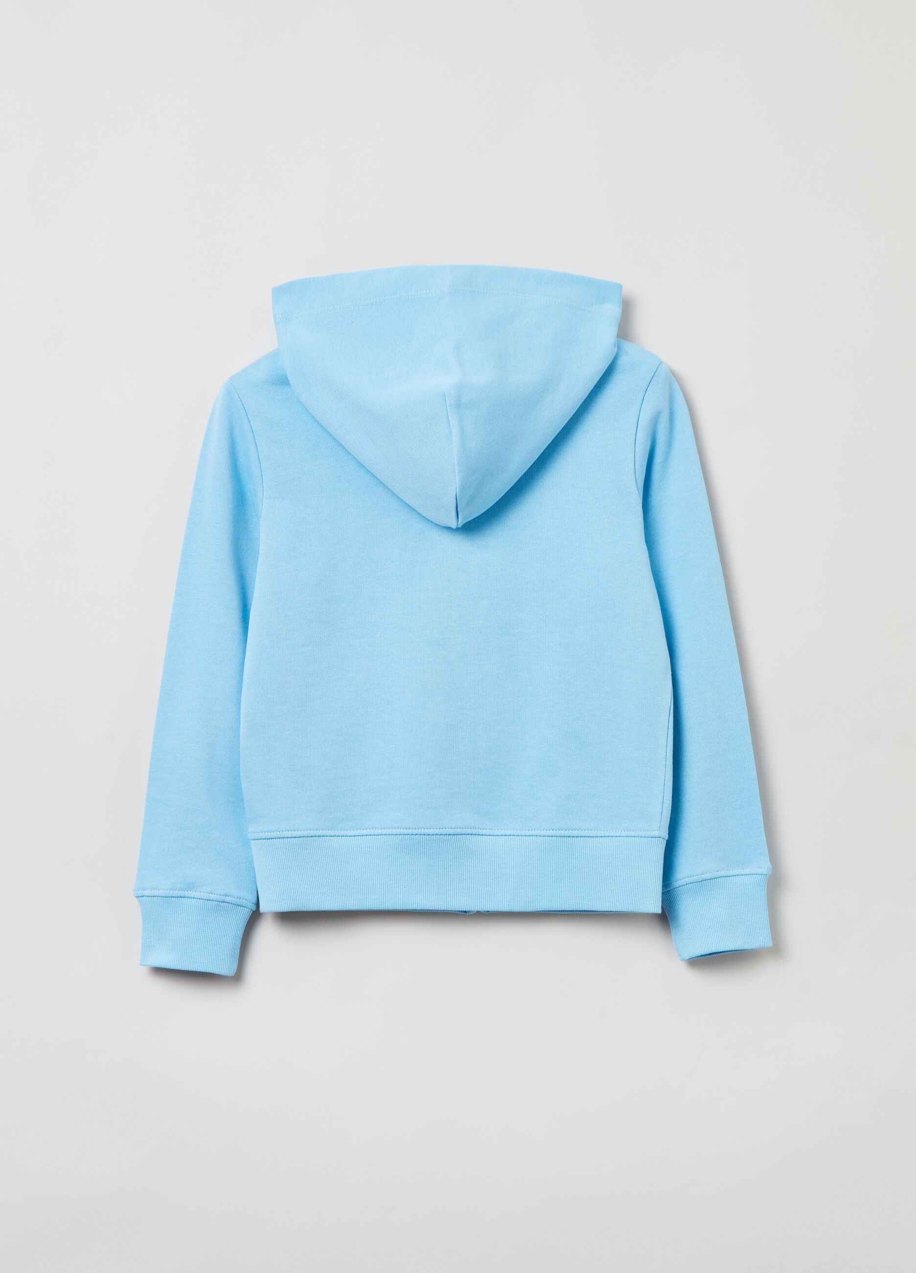 Fitness full-zip sweatshirt in French terry with hood