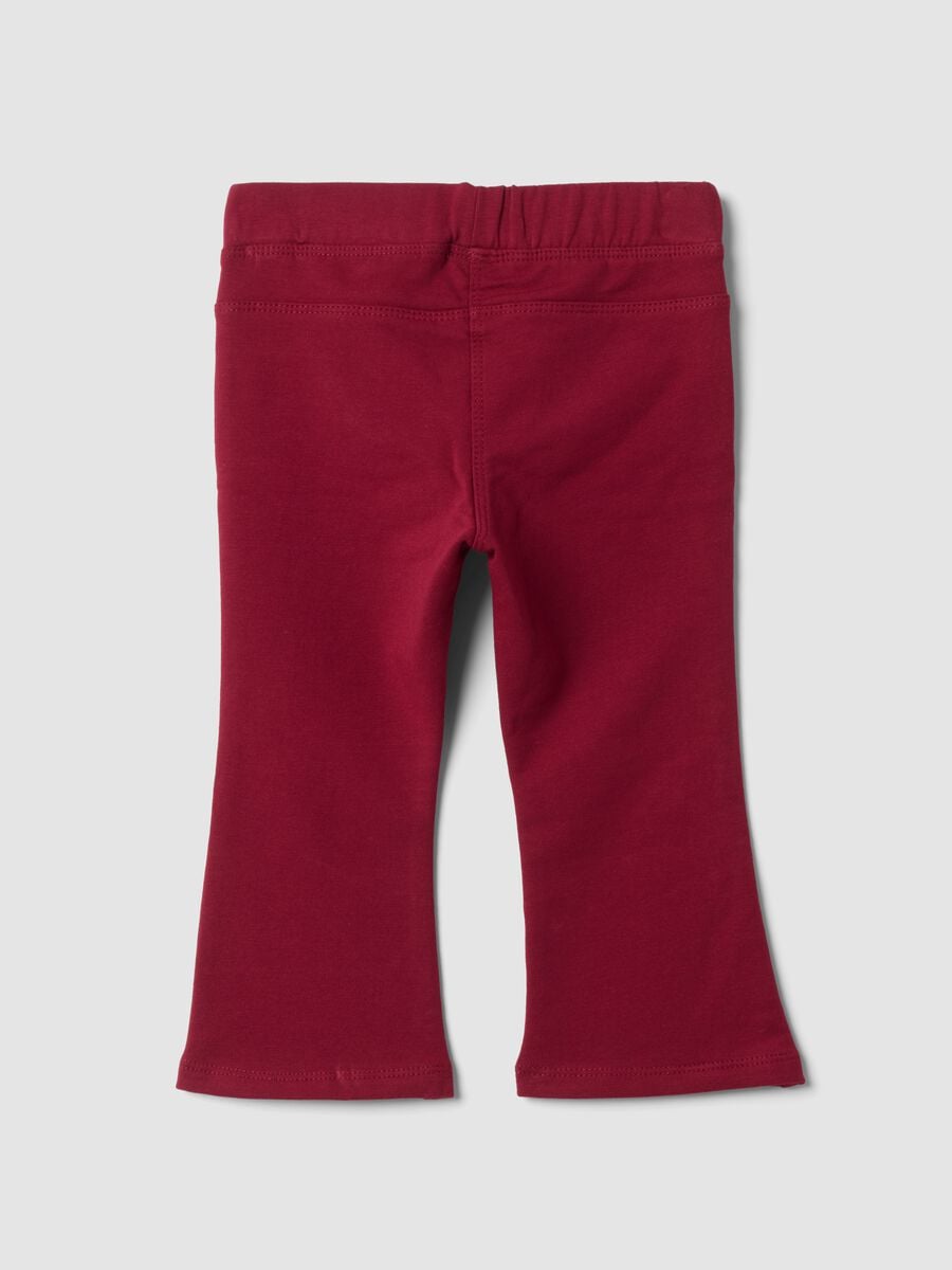 Red organic stretch cotton treggings_1