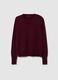 Pull rouge col rond en cachemire pur coupe regular_4