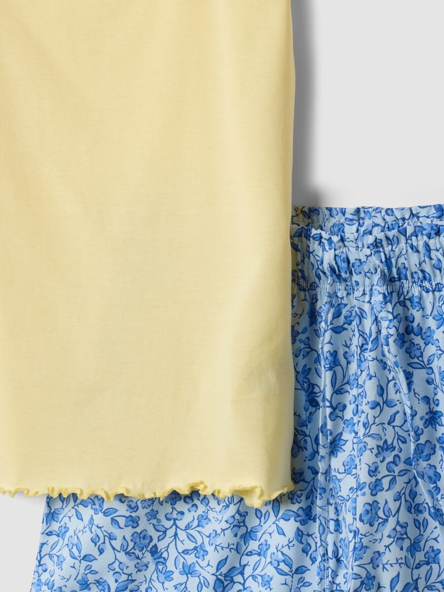 Gelber Pyjama aus Bio-Baumwolle mit Spaghettitr&auml;ger-Top_5