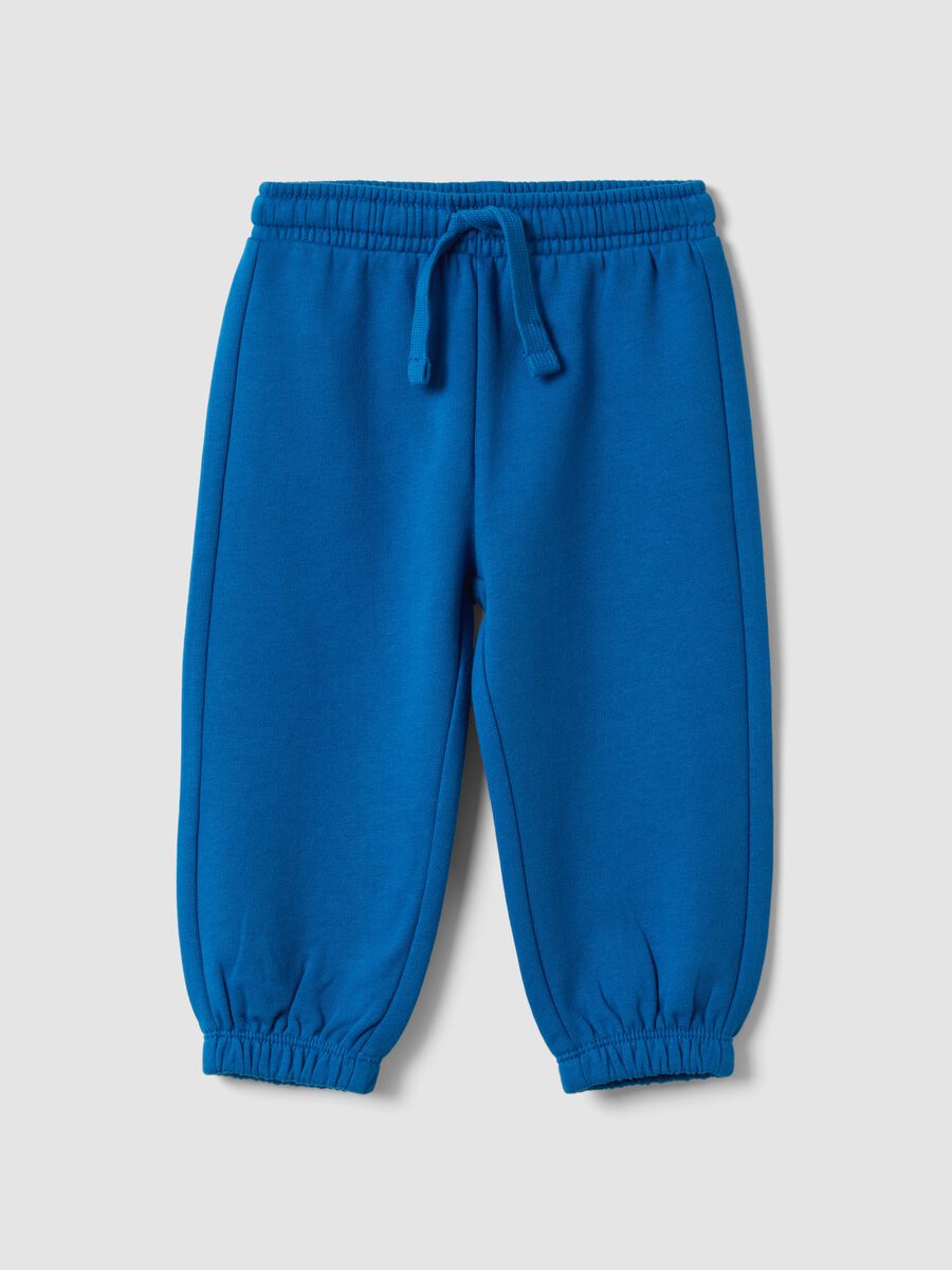Blue jogger trousers in pure organic cotton_0
