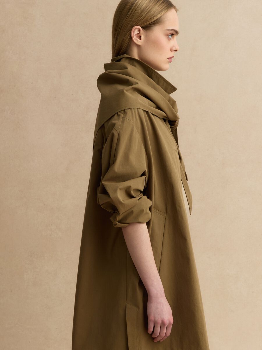 Brown pure cotton raincoat_3