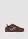 Brown trainers with pink inserts_0