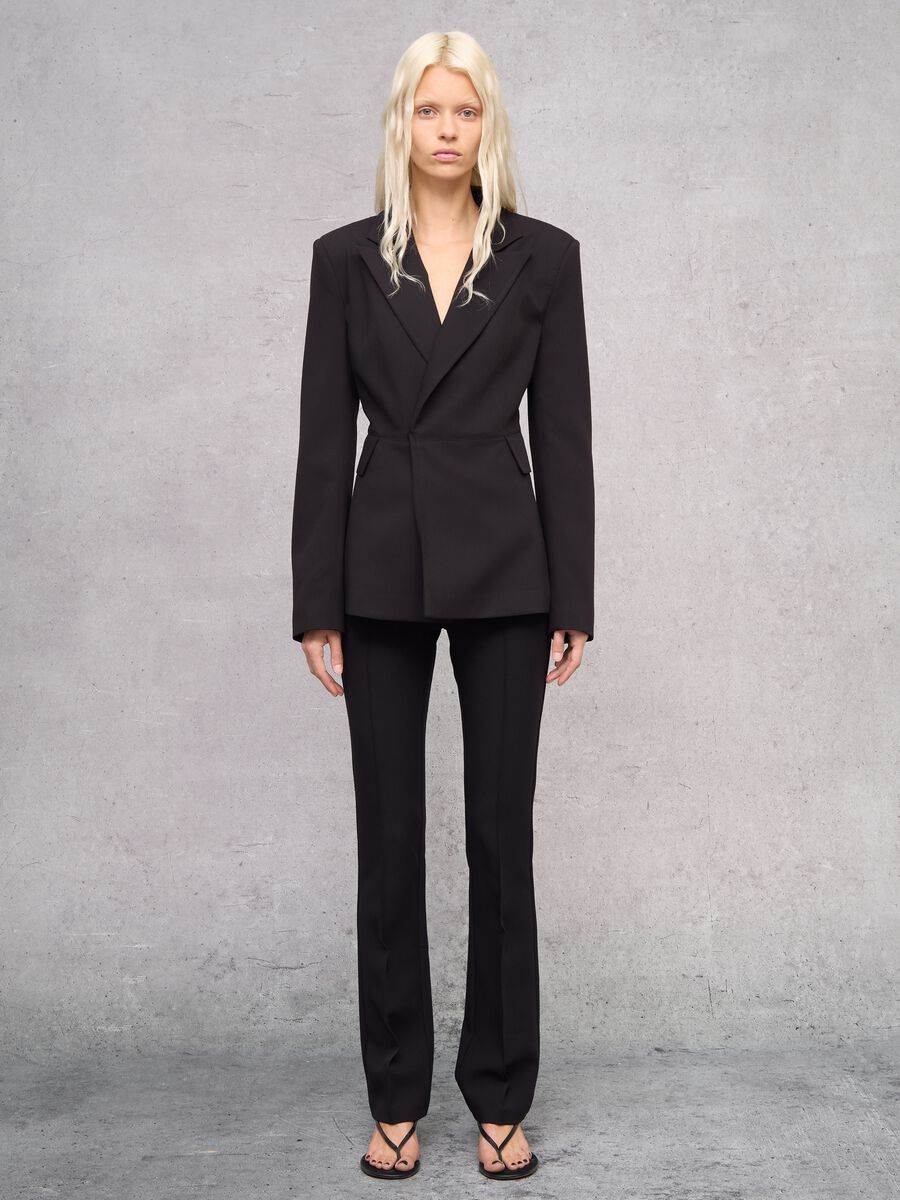 Formal Flare Trousers Black_0