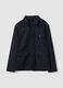 Blue wool-blend shacket with buttons and four pockets_0