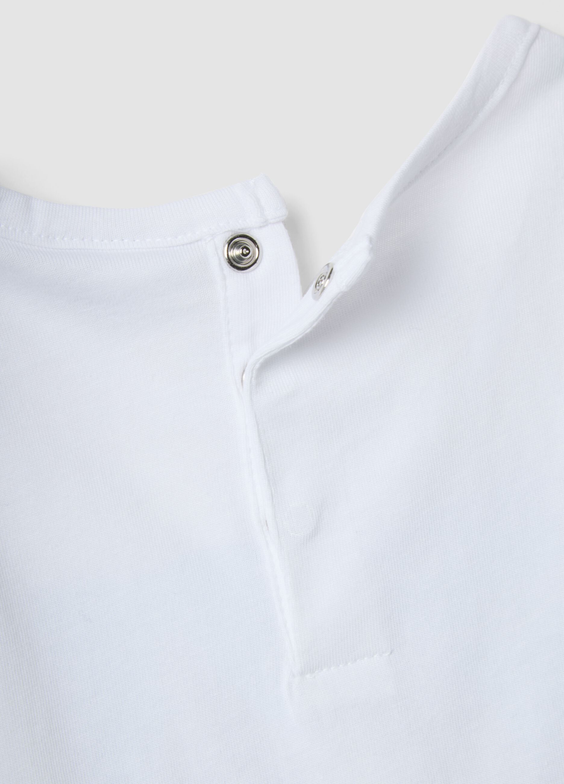 White pure cotton boys&rsquo; vest, regular fit, with sailing print