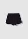M&auml;dchen schwarze Shorts aus reiner Baumwolle, Slim Fit_0