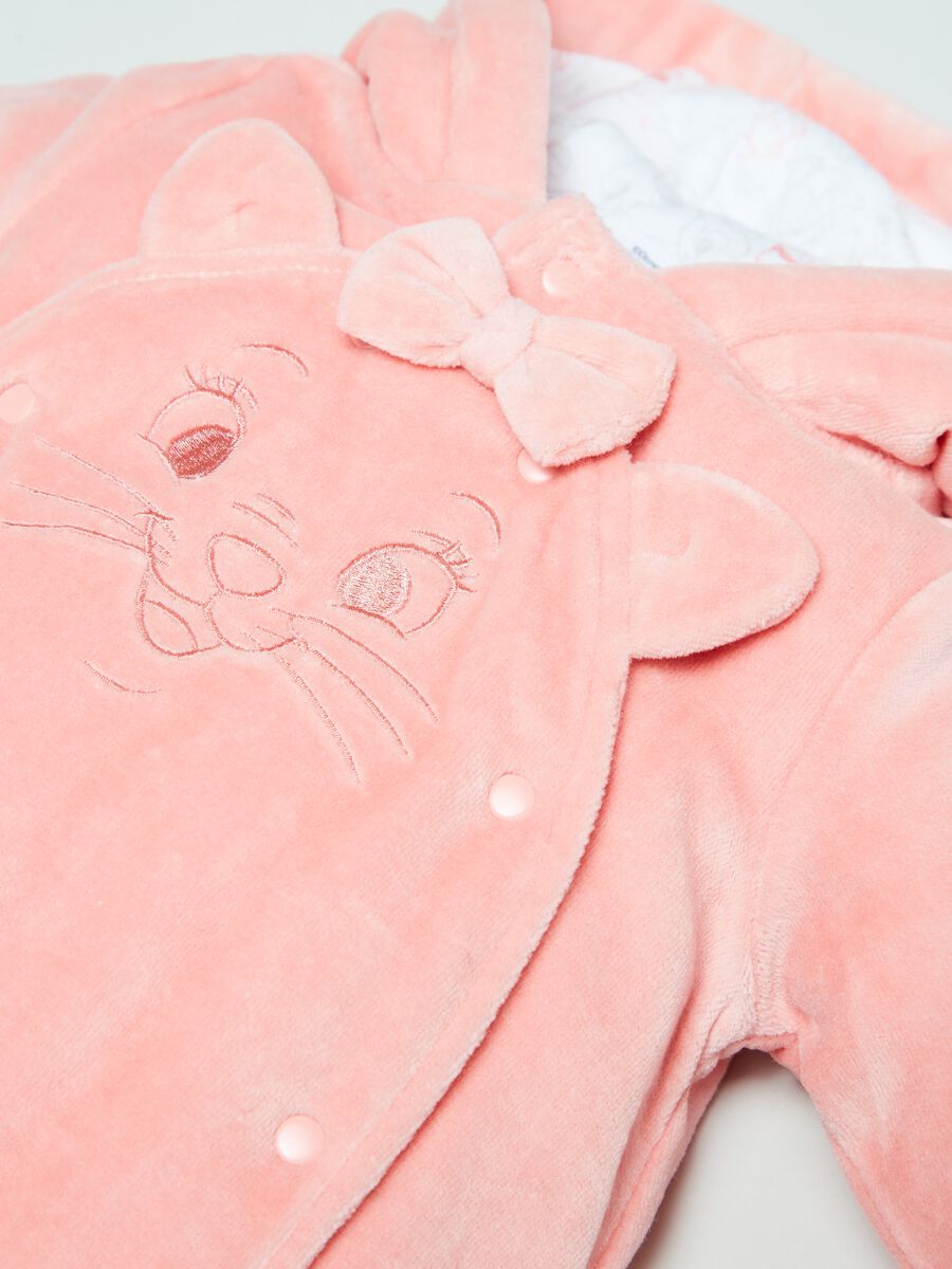 Velour onesie with feet and Marie embroidery_2