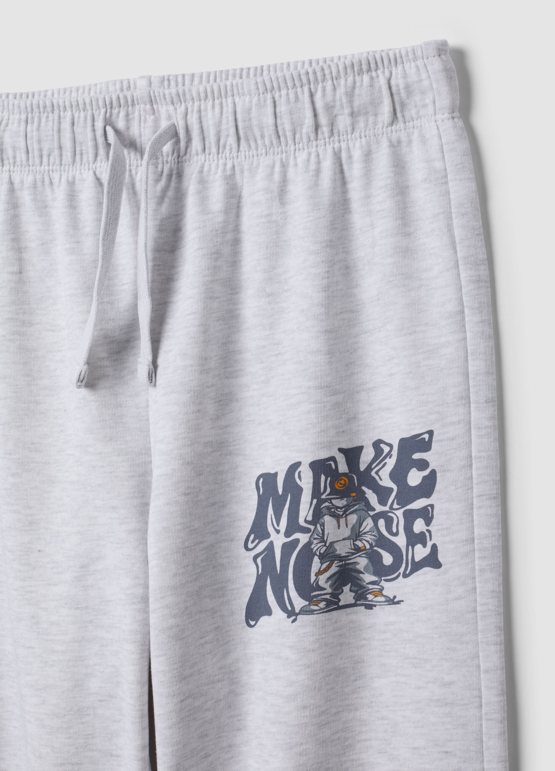 Grey pure cotton jogger trousers