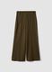 Green wide-leg stretch viscose chino trousers_4