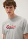 Grey printed T-shirt in pure cotton, regular fit_2
