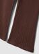 Leggings marroni flare in cotone elasticizzato_2