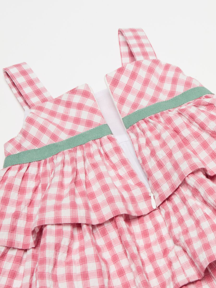 Tiered dress with check pattern_2