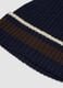 Navy ribbed viscose and wool blend beanie_1