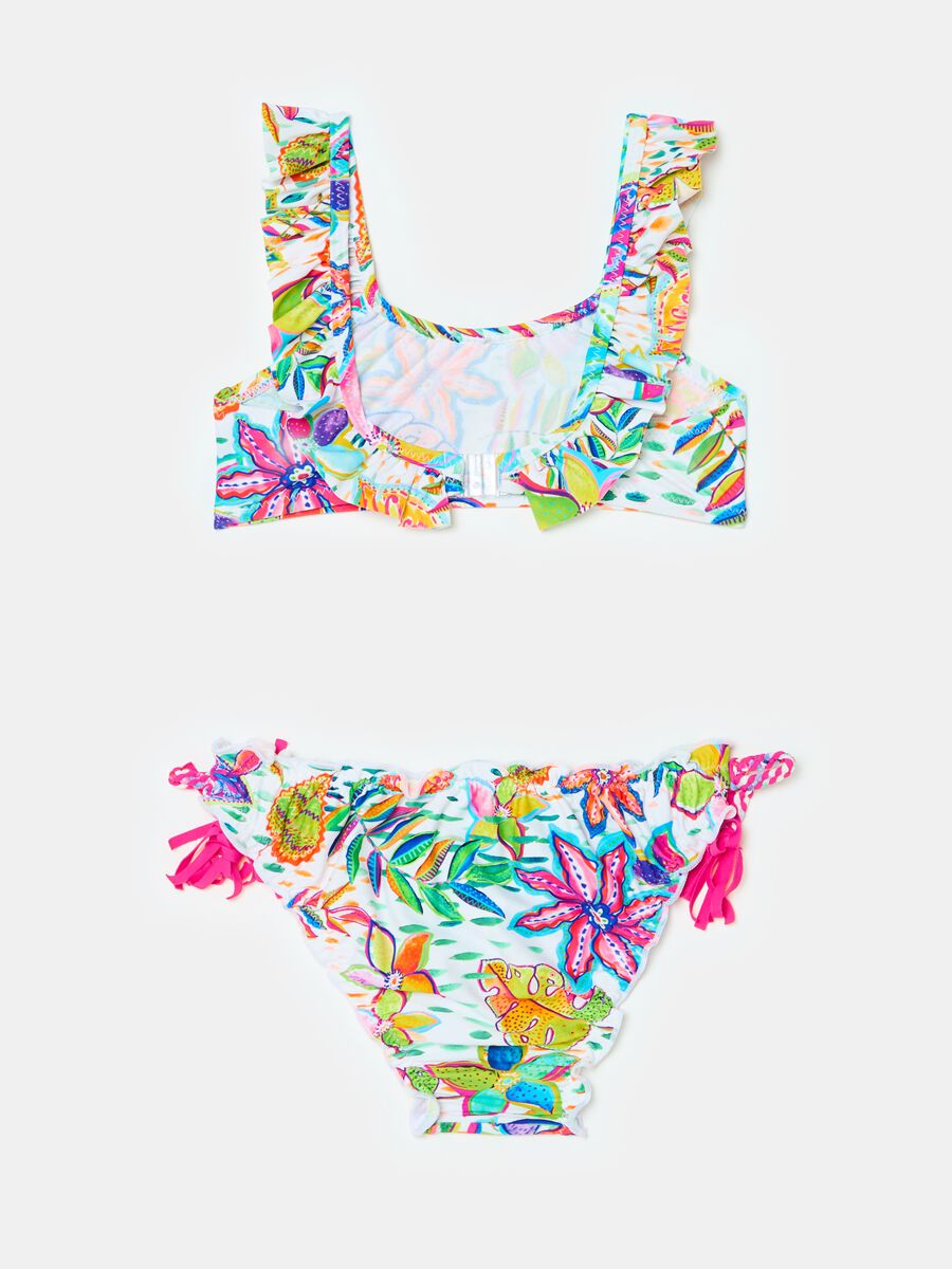 Bikini con stampa foliage multicolor_1