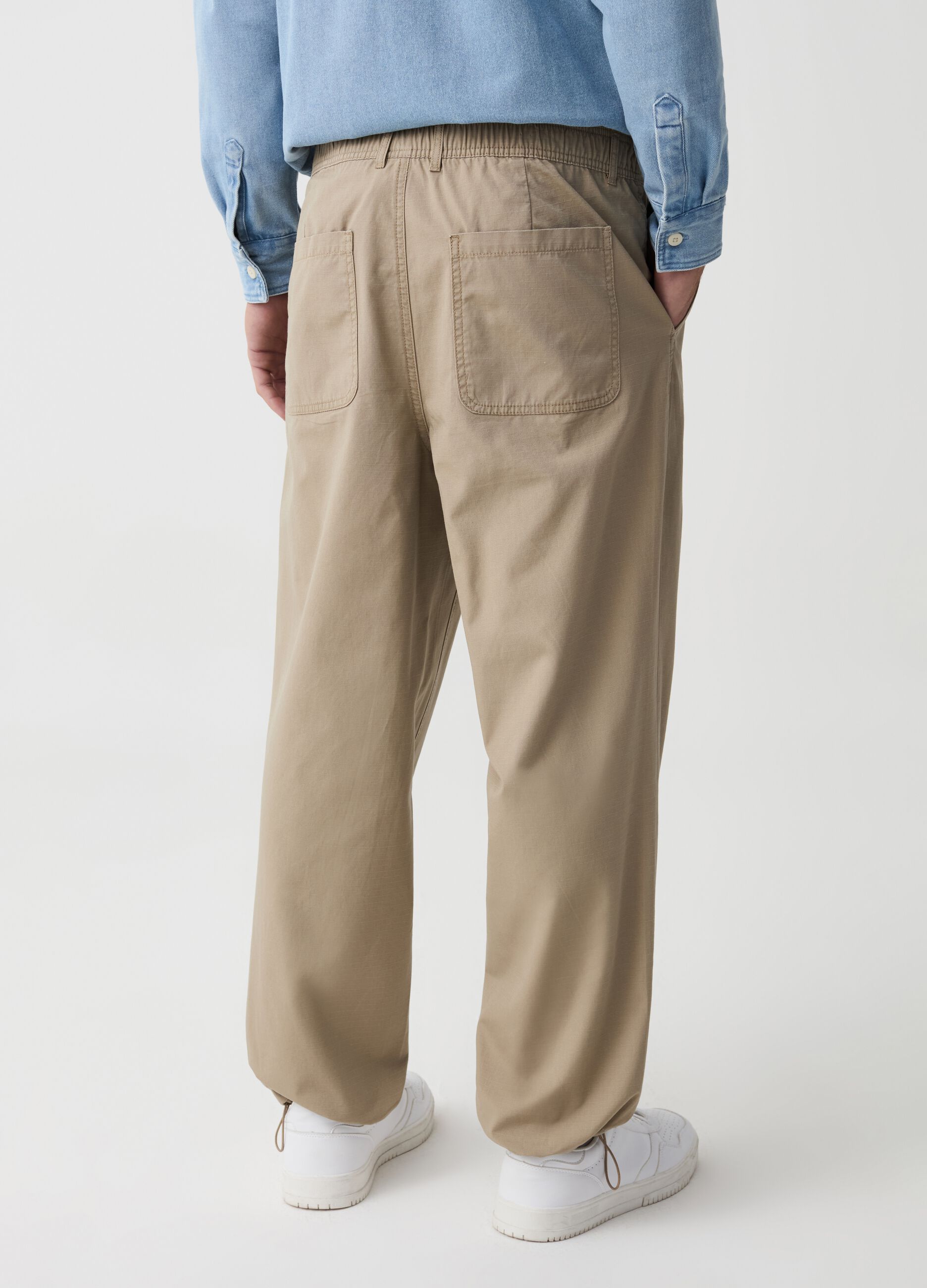 Jogger chino trousers in cotton