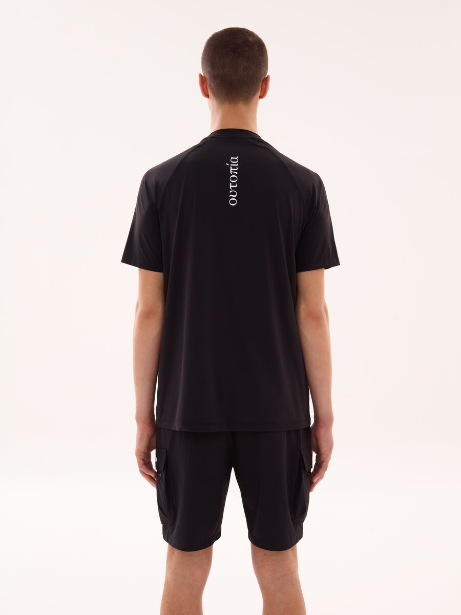Short Raglan Sleeved T-shirt Black_2