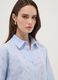 Himmelblaue Lochstrick-Hemdbluse aus reiner Baumwolle, Regular Fit_0