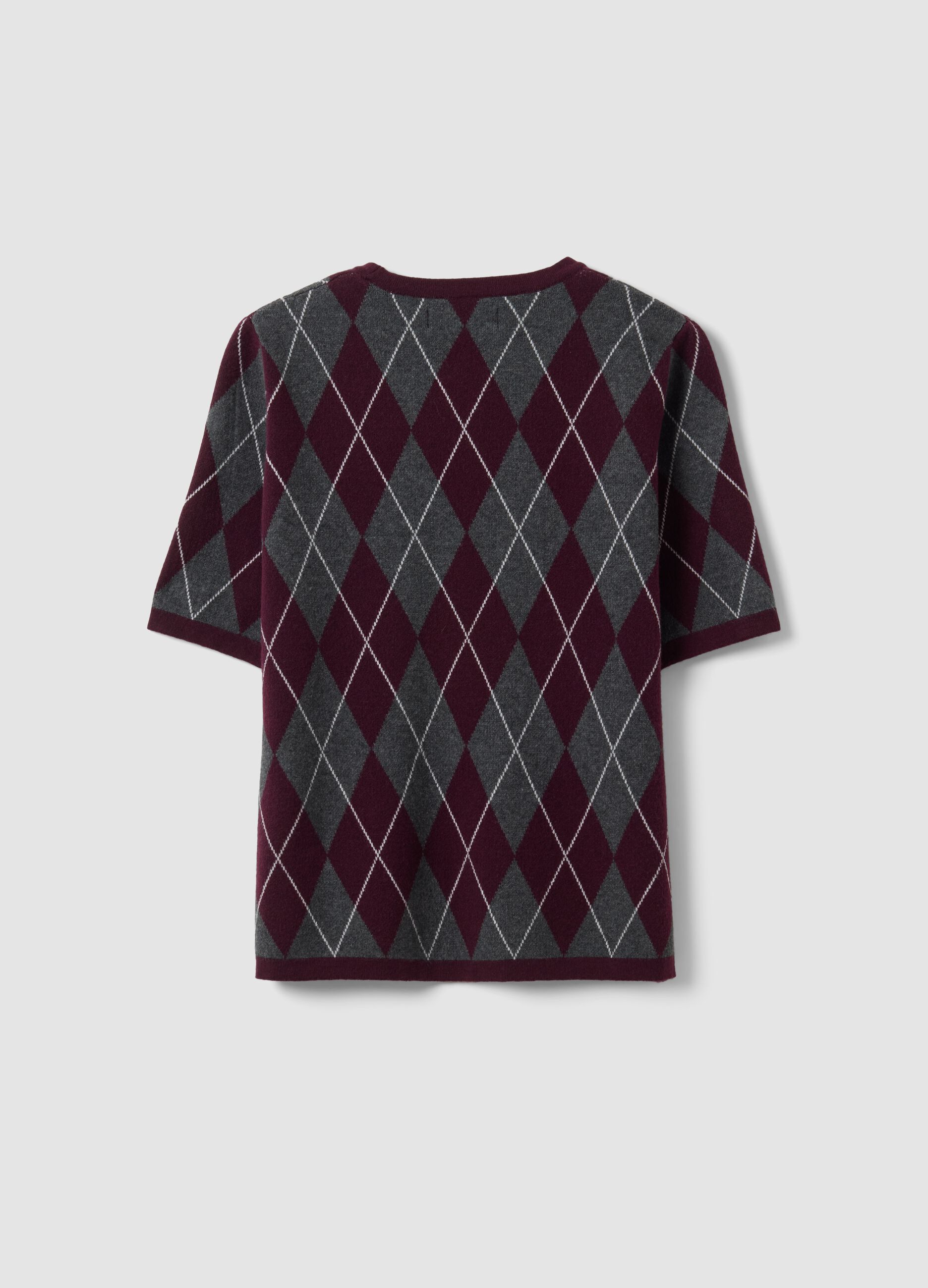 Maglia multicolor a rombi con girocollo regular fit