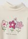 White organic cotton T-shirt with floral print_2
