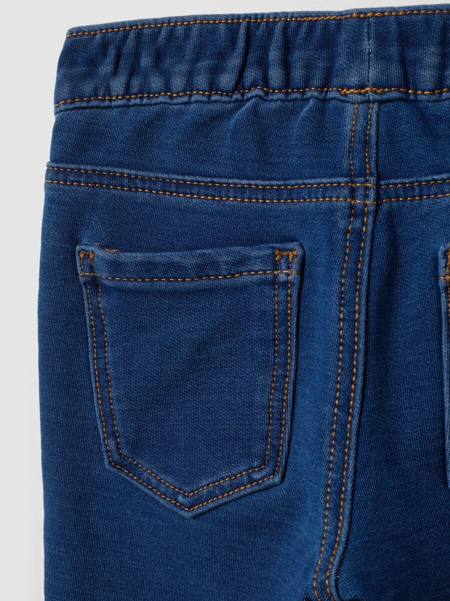 Jeggings blu in cotone elasticizzato skinny fit per bambina_3