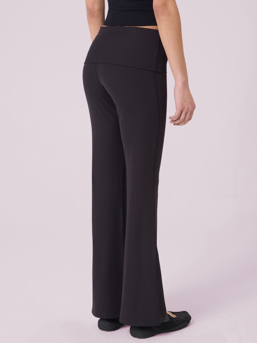 Leggings flare in tessuto elasticizzato a costine ALTAVIA STUDIO_2