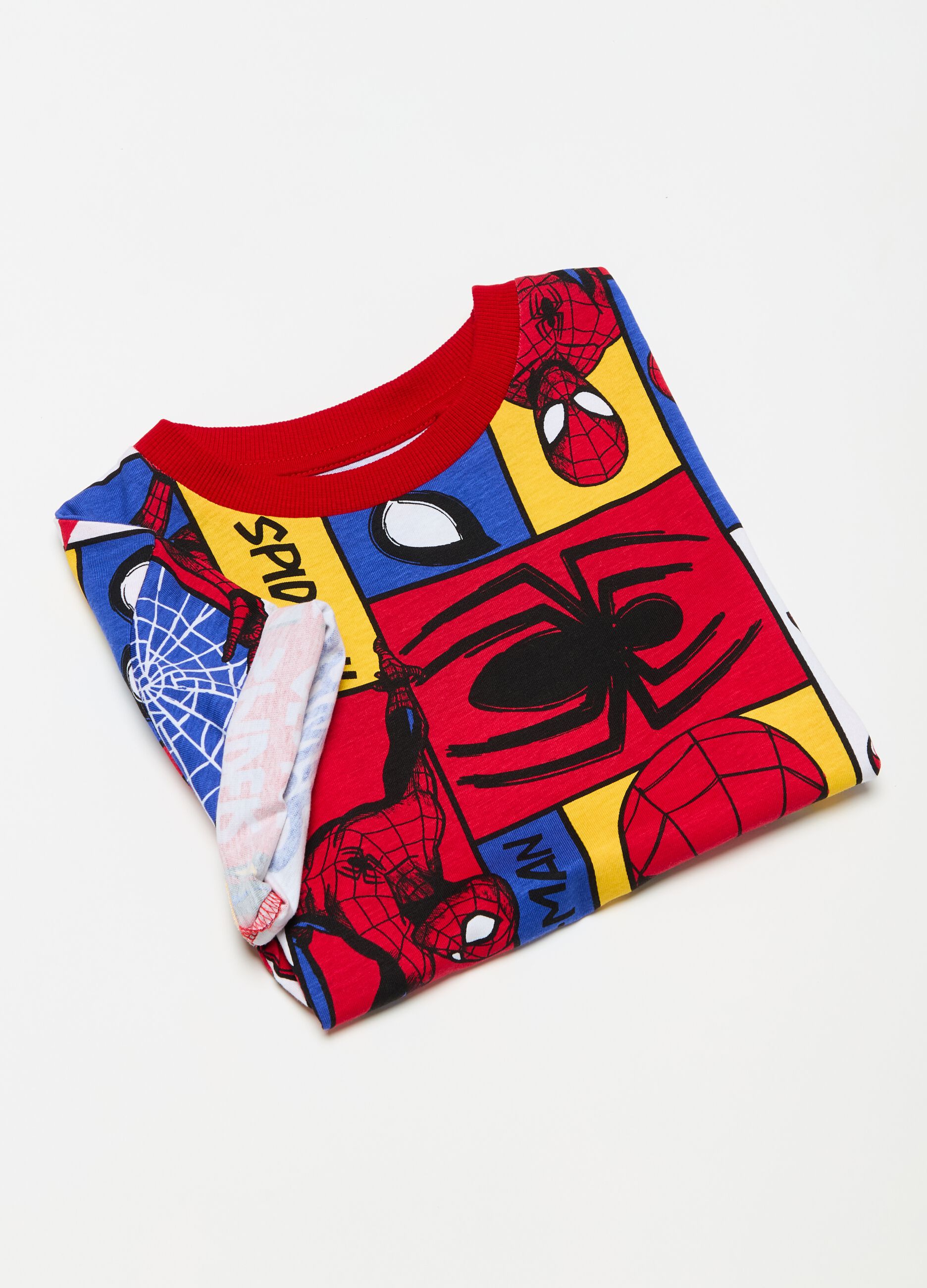 Cotton T-shirt with Spider-Man print