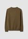 Olivgr&uuml;ner V-Ausschnitt-Pullover in Regular Fit_2