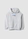 Sweatshirt cinzenta oversize com capuz e estampado de ursinho em mistura de algod&atilde;o e viscose_3