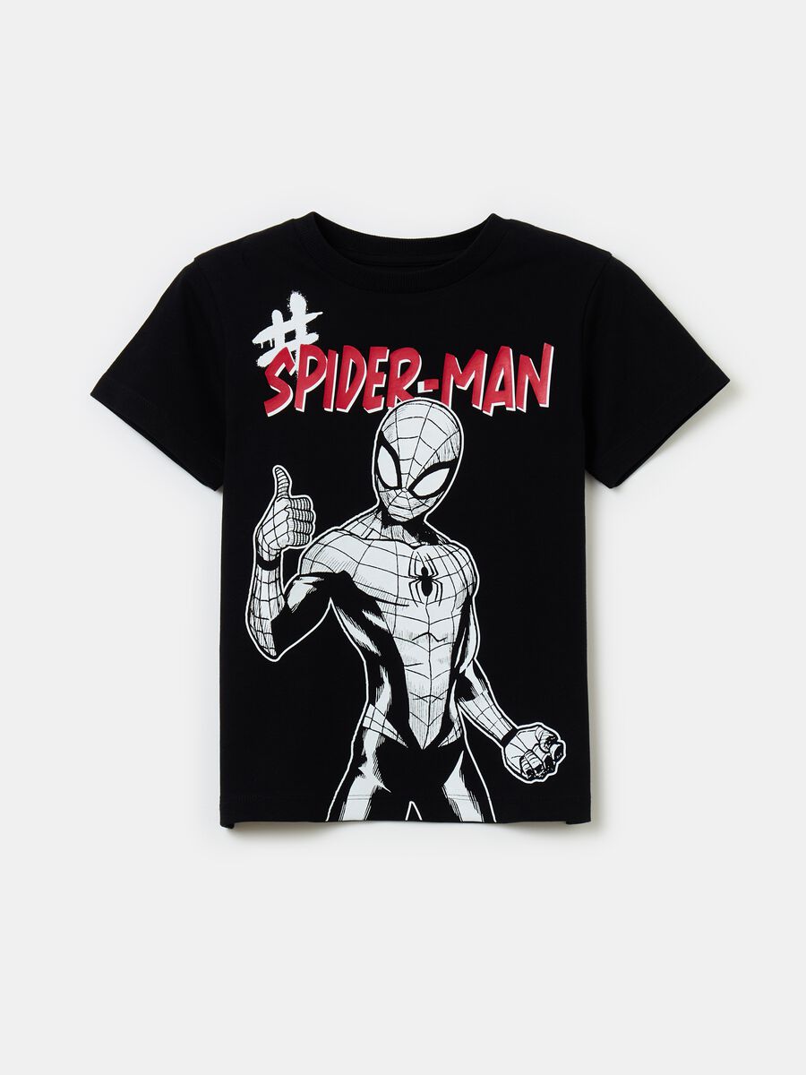 Cotton T-shirt with Spider-Man print_0