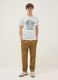Wei&szlig;es T-Shirt mit Print aus reiner Baumwolle im Regular Fit_1